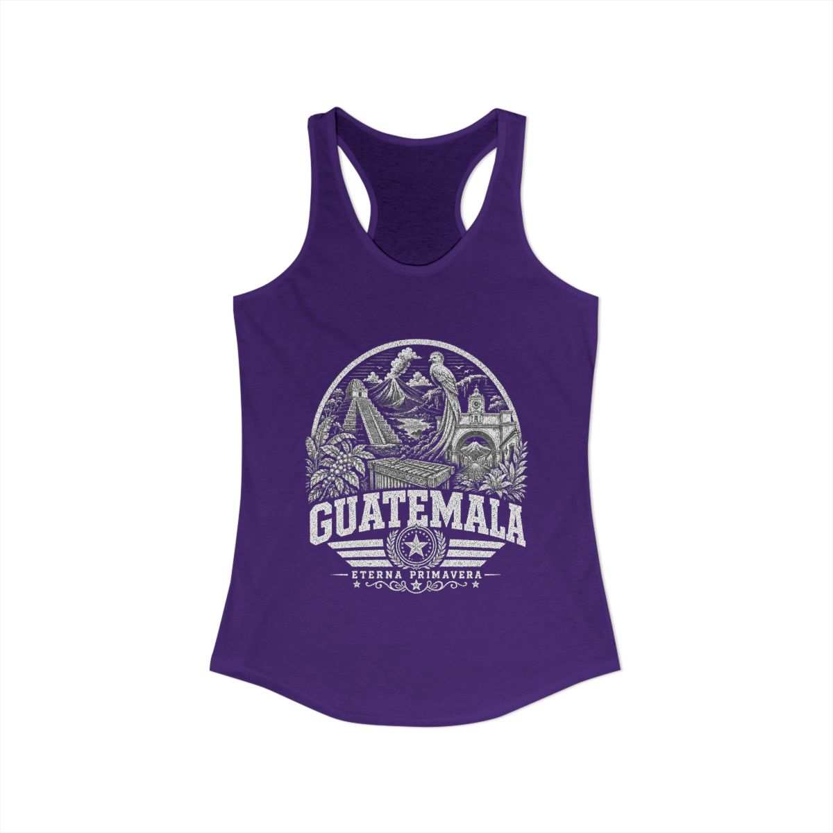 Guatemala Women's Tank Top — Solid Purple Rush (front)