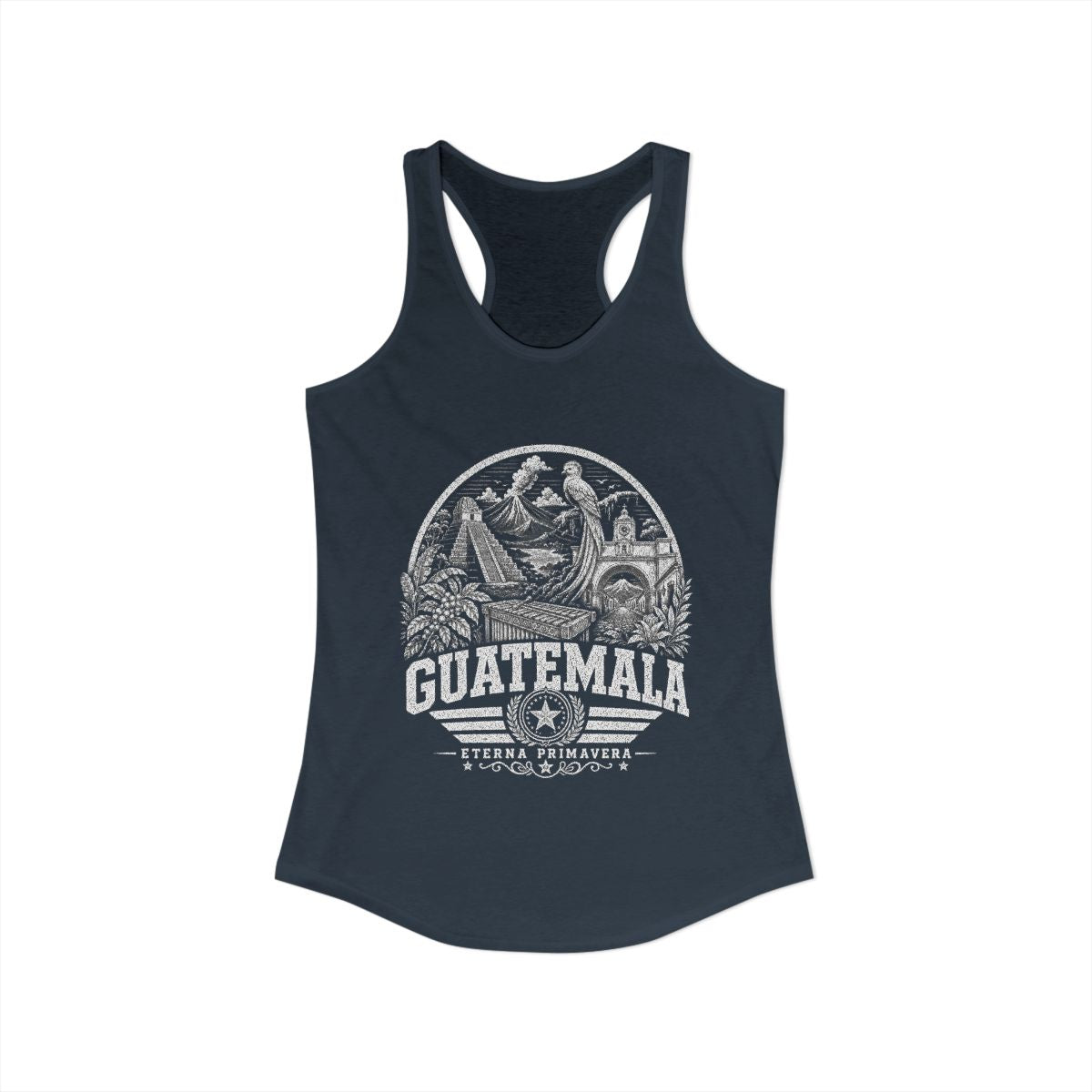 Guatemala Women's Tank Top — Solid Indigo (front)