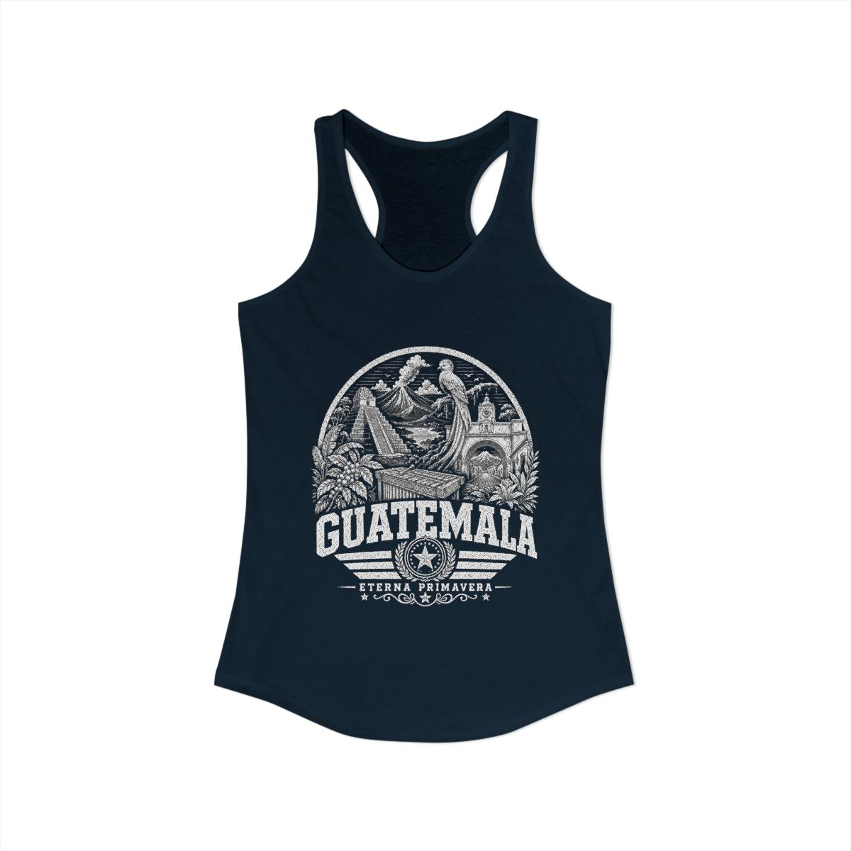 Guatemala Women's Tank Top — Solid Midnight Navy (front)