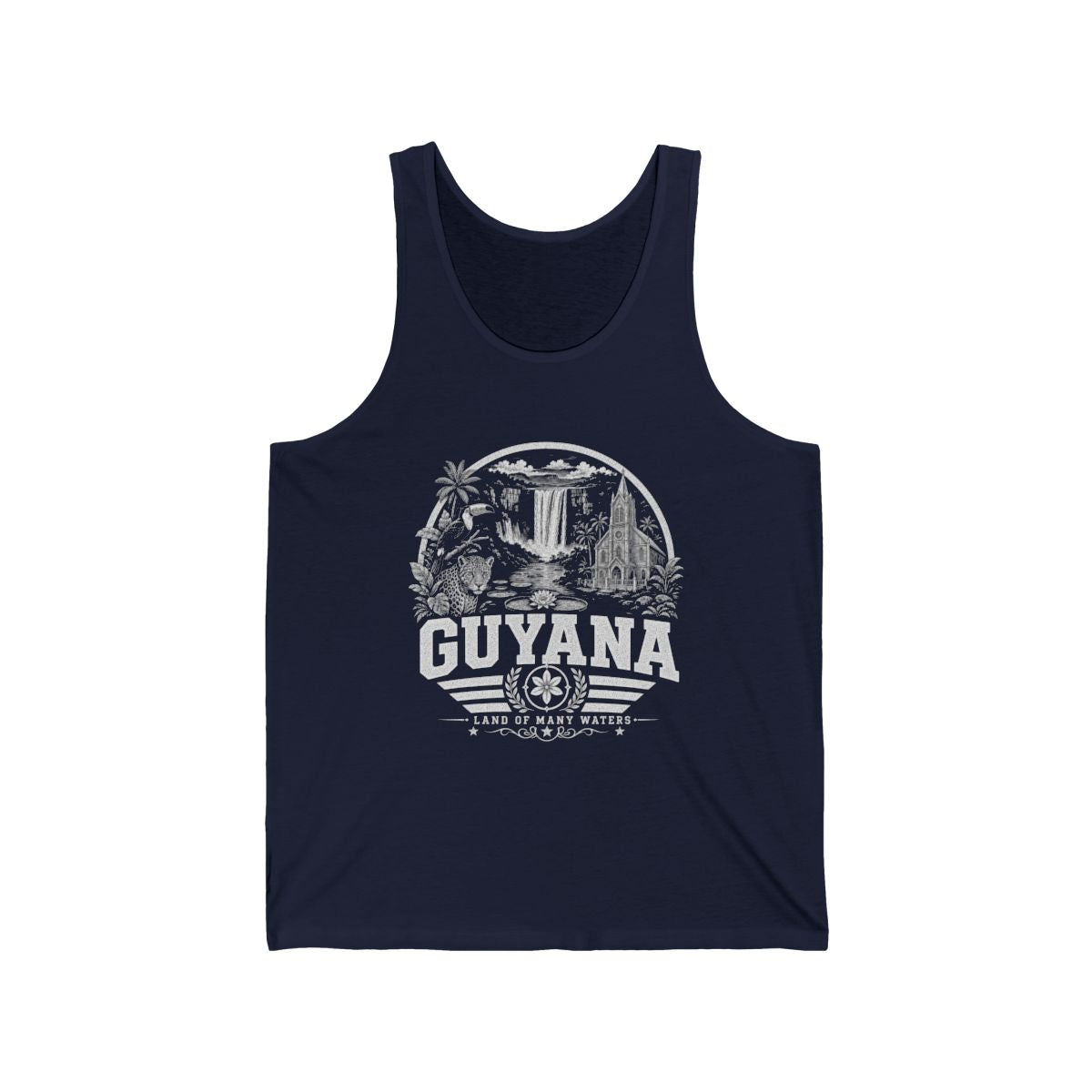 Guyana Men's Tank Top — Navy (front)