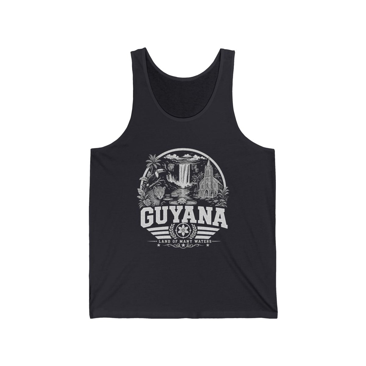 Guyana Men's Tank Top — Dark Grey (front)