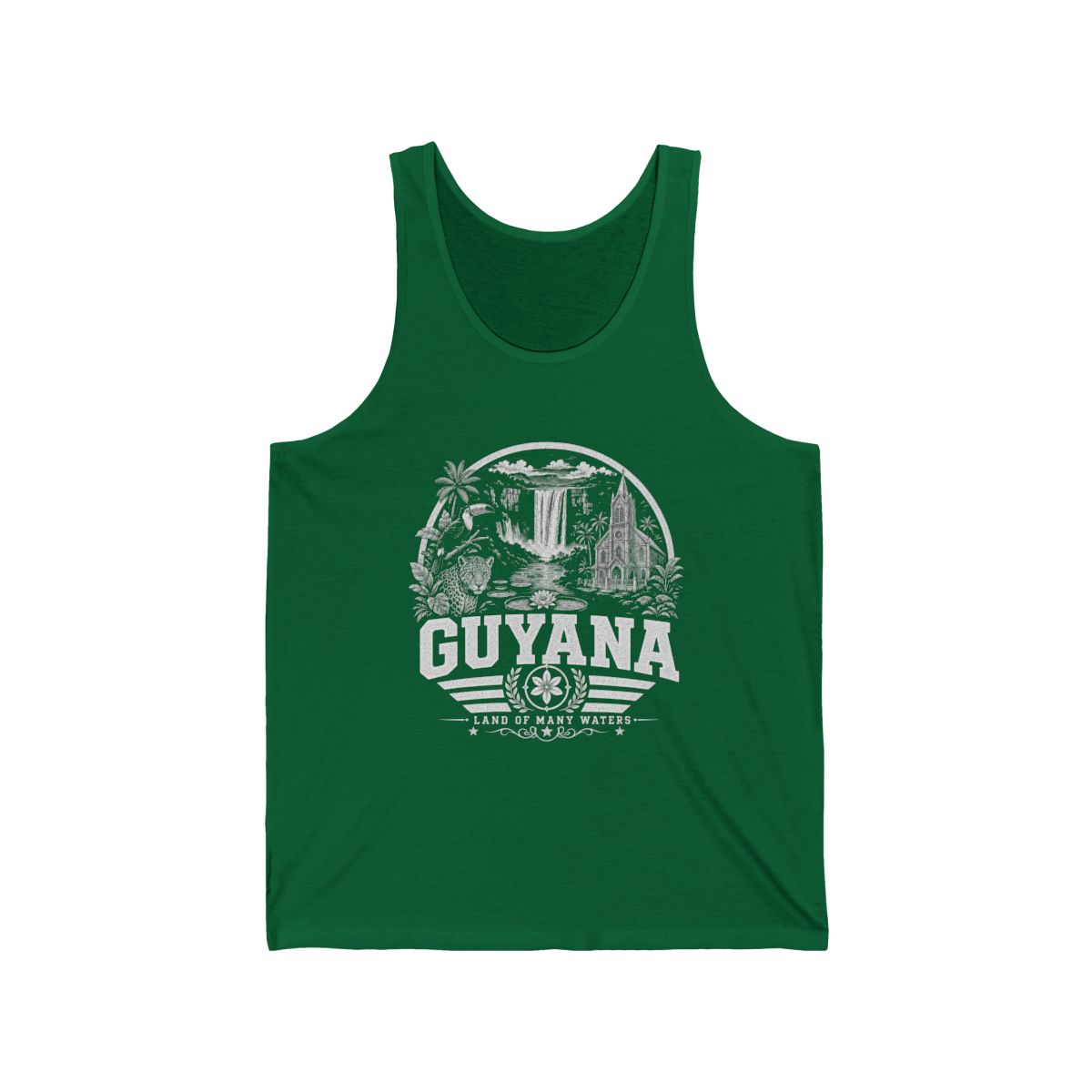Guyana Men's Tank Top — Kelly (front)