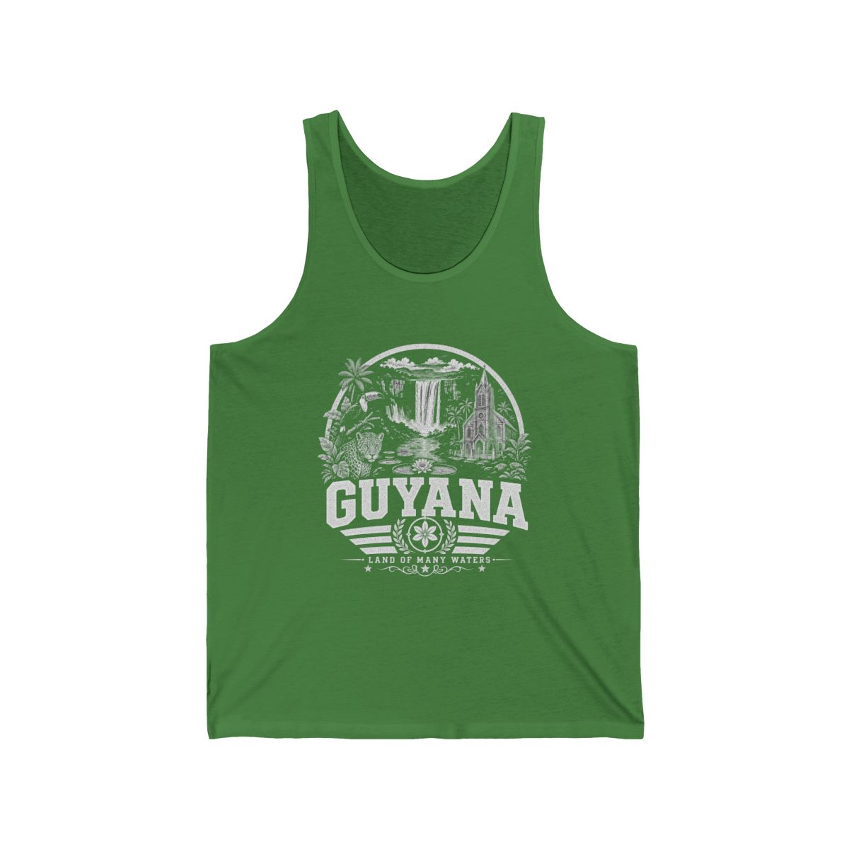 Guyana Men's Tank Top — Leaf (front)
