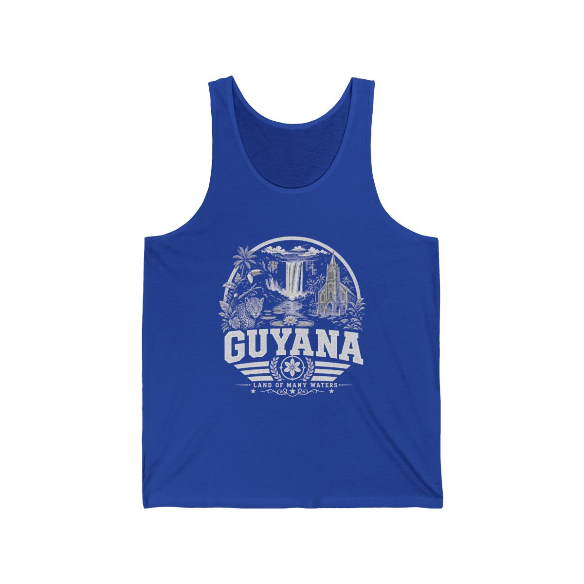 Guyana Men's Tank Top — True Royal (front)