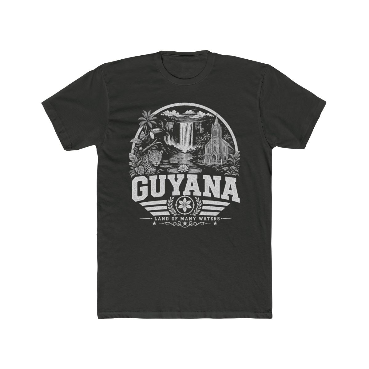 Guyana Men's Tee — Solid Heavy Metal