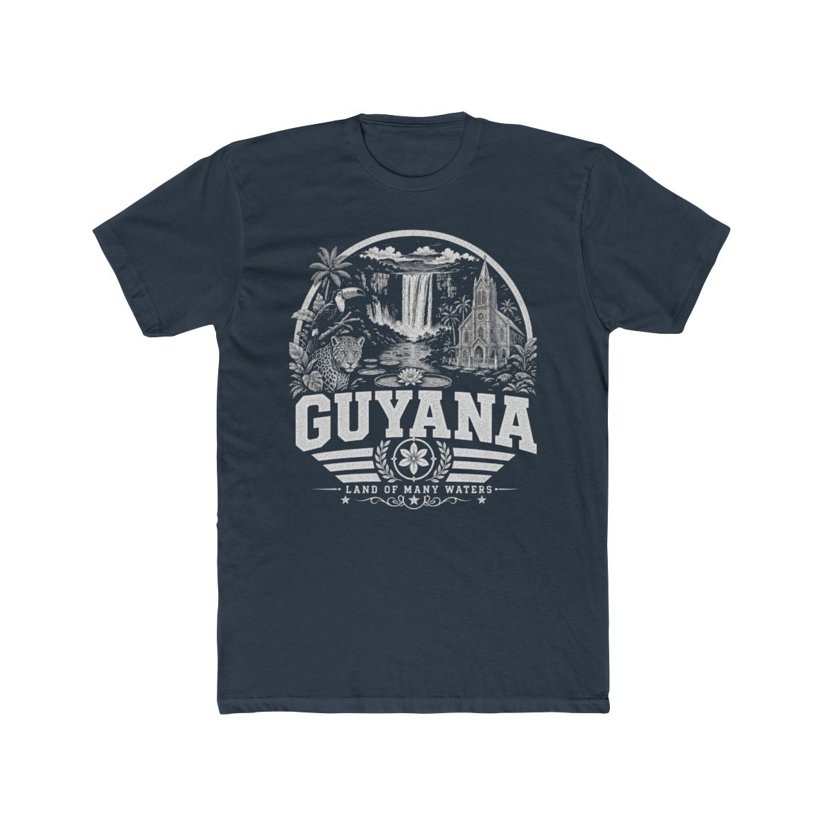 Guyana Men's Tee — Solid Indigo