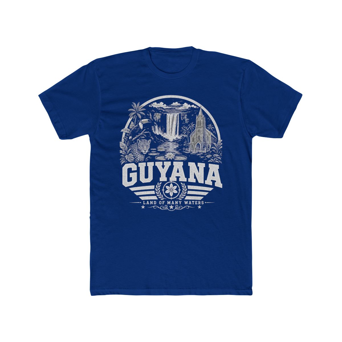 Guyana Men's Tee — Solid Royal