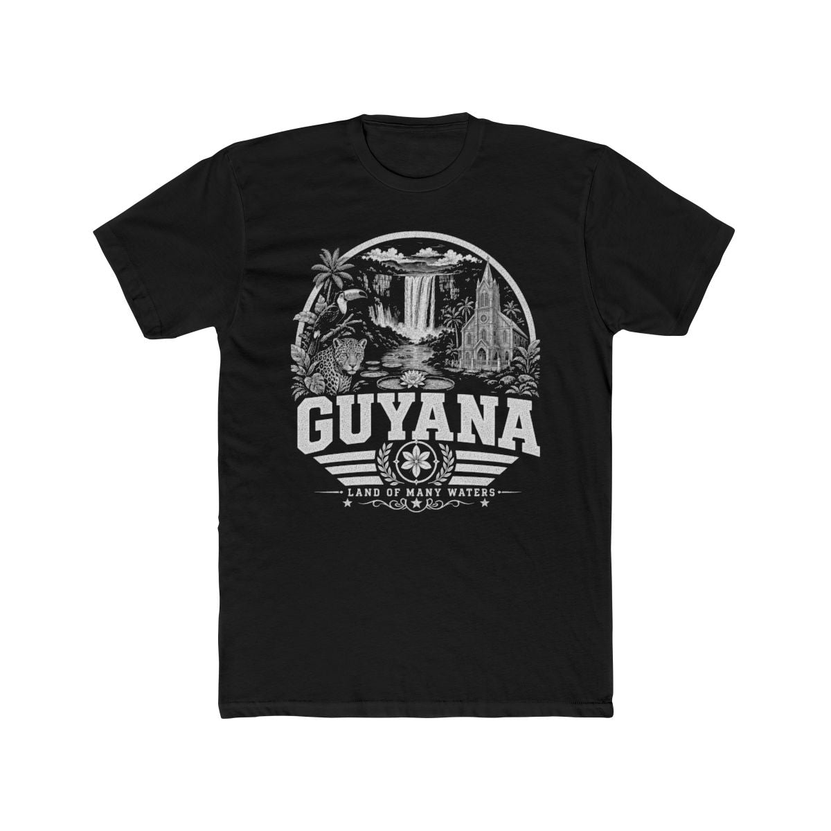 Guyana Men's Tee — Solid Black