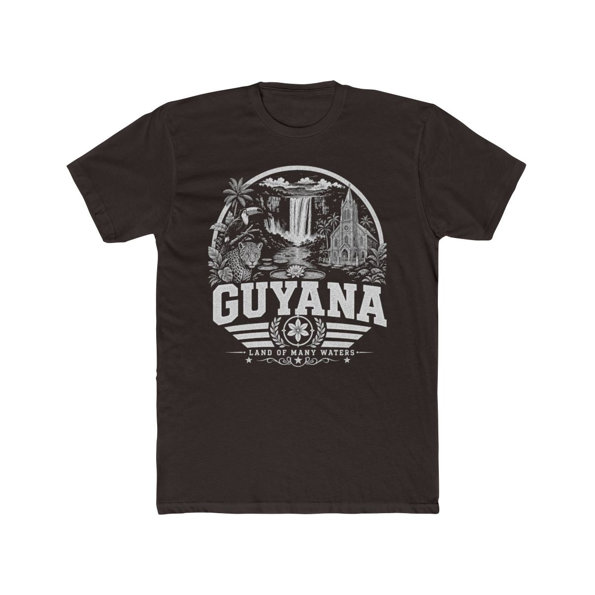 Guyana Men's Tee — Solid Dark Chocolate