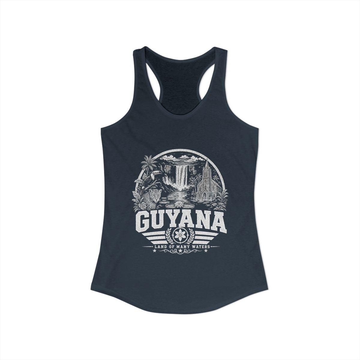 Guyana Women's Tank Top — Solid Indigo (front)