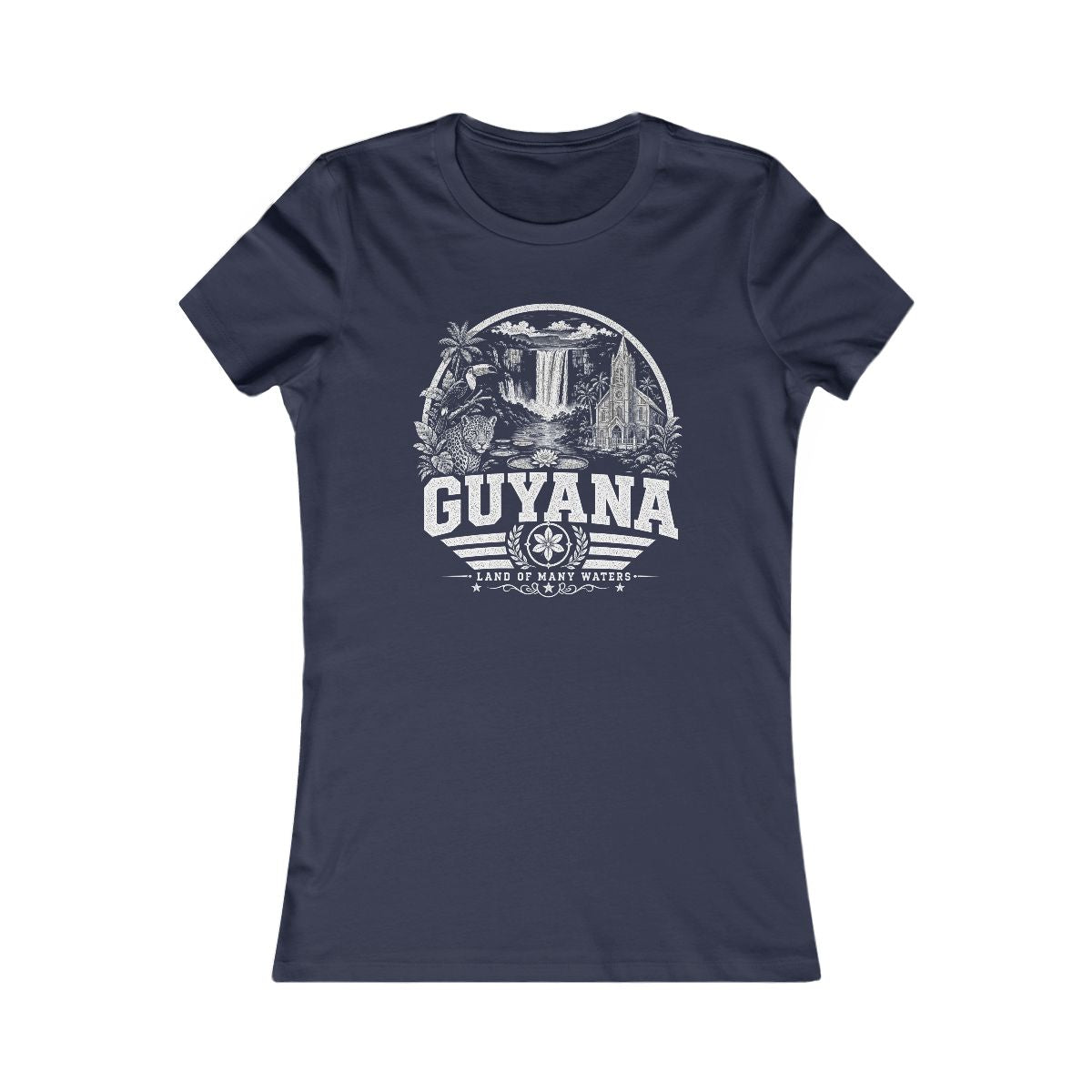 Guyana Women's Tee — Navy
