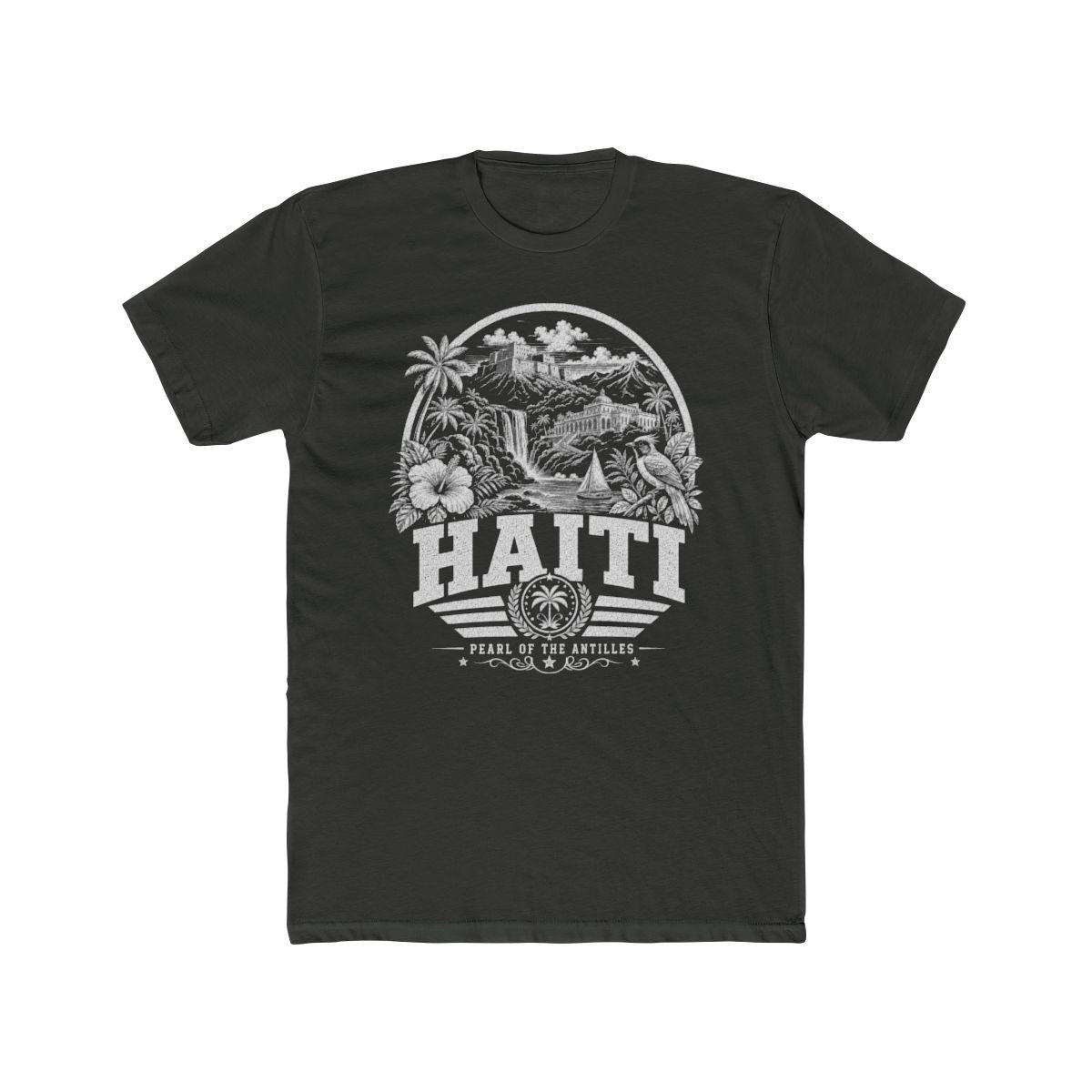 Haiti Men's Tee — Solid Heavy Metal