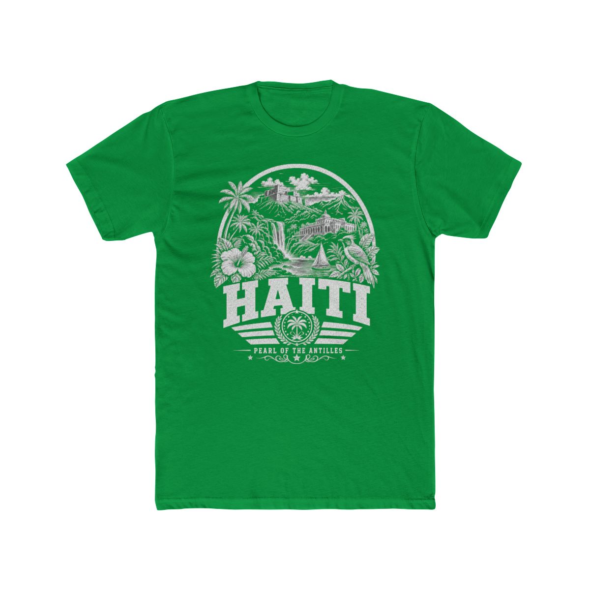 Haiti Men's Tee — Solid Kelly Green