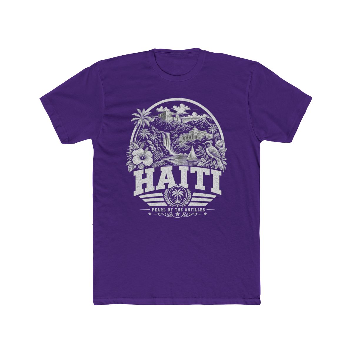 Haiti Men's Tee — Solid Purple Rush