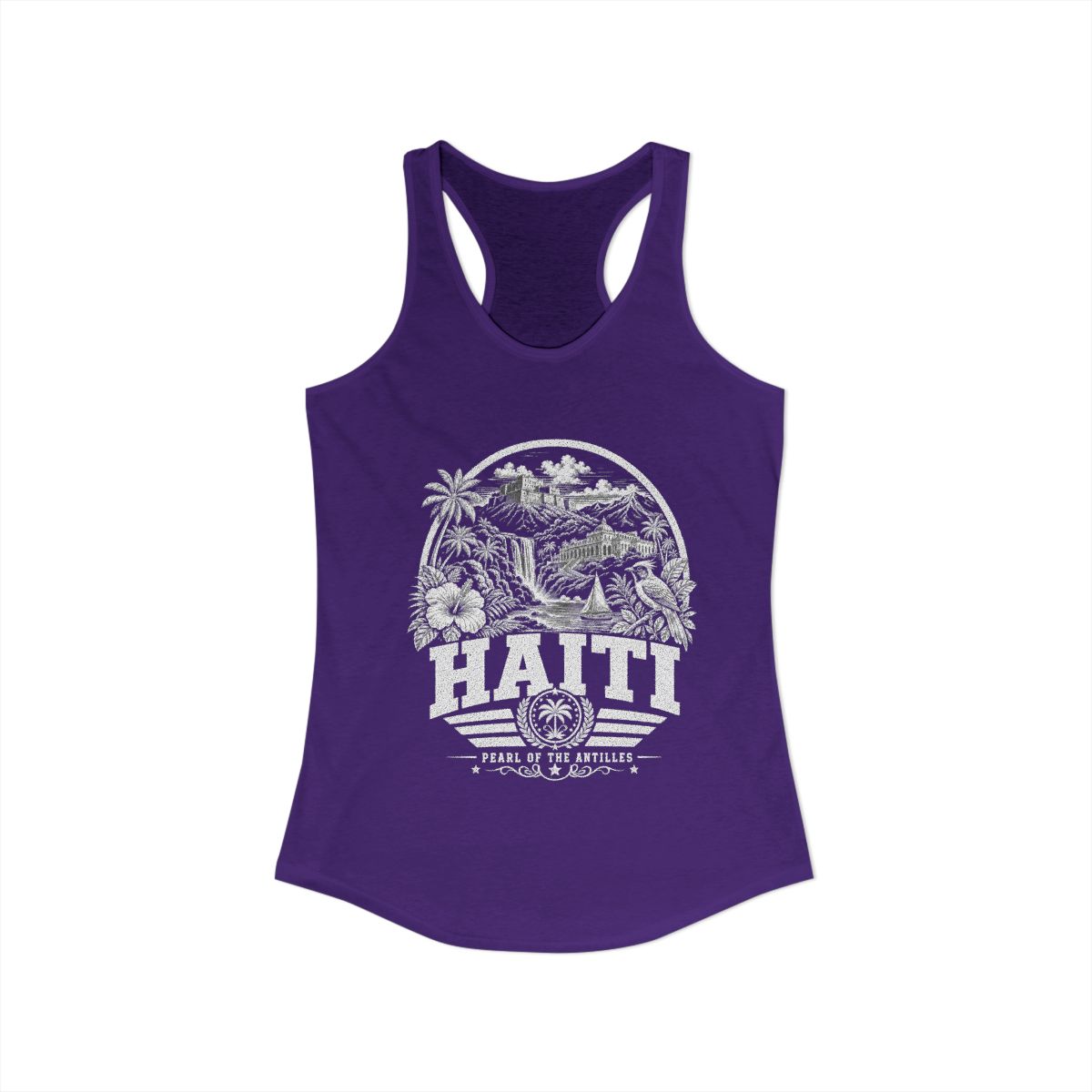 Haiti Women's Tank Top — Solid Purple Rush (front)