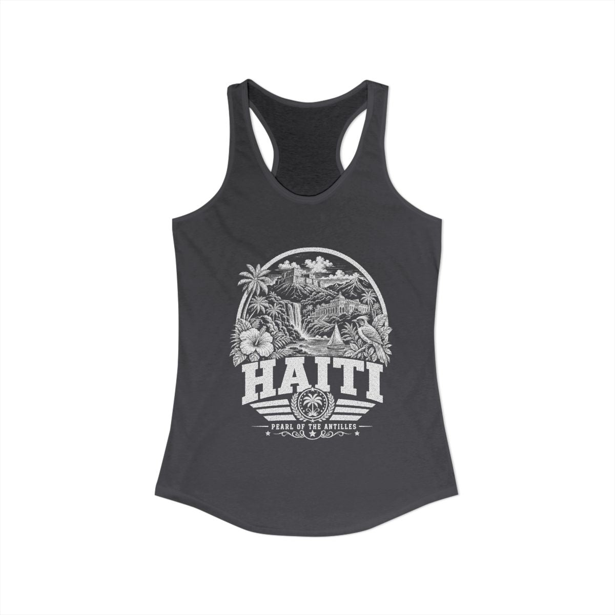 Haiti Women's Tank Top — Solid Dark Gray (front)