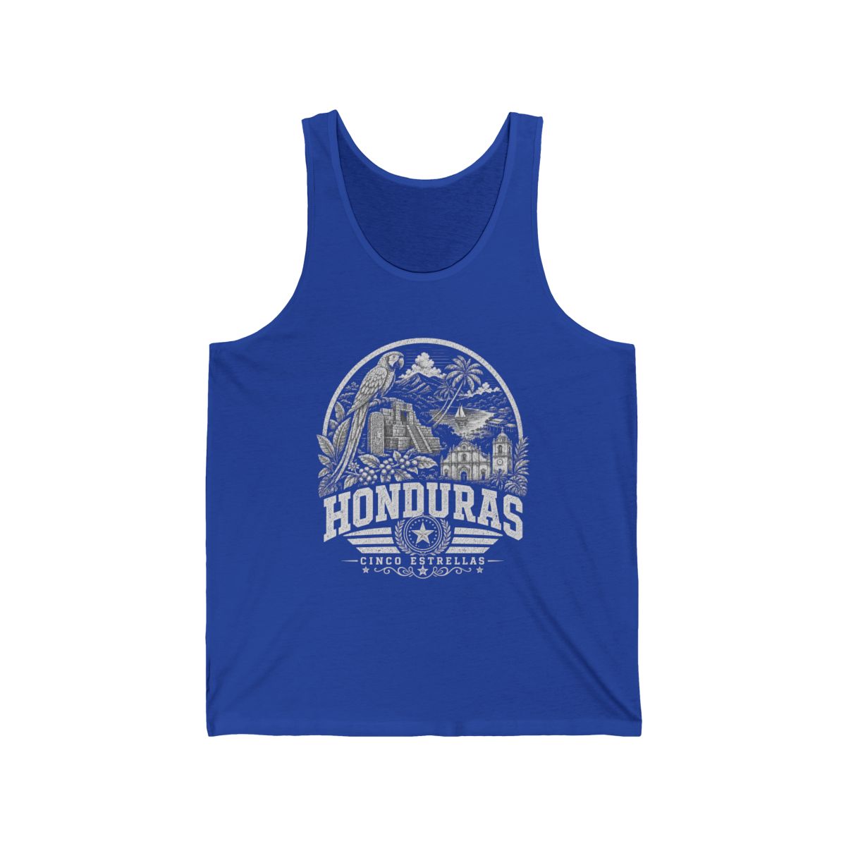 Honduras Men's Tank Top — True Royal (front)