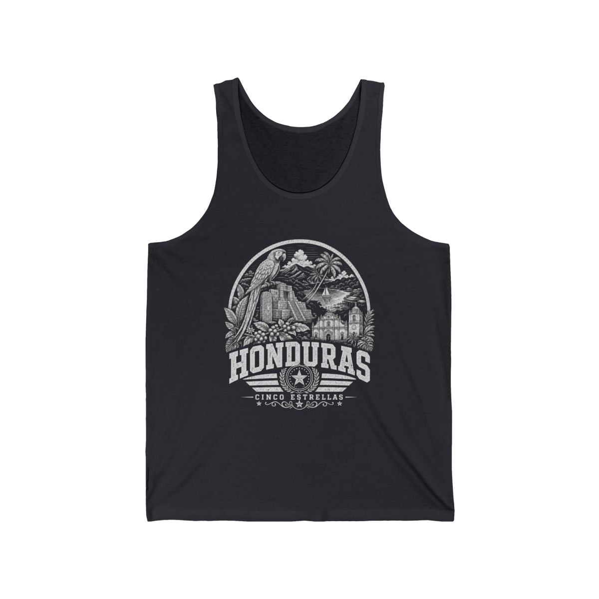 Honduras Men's Tank Top — Dark Grey (front)
