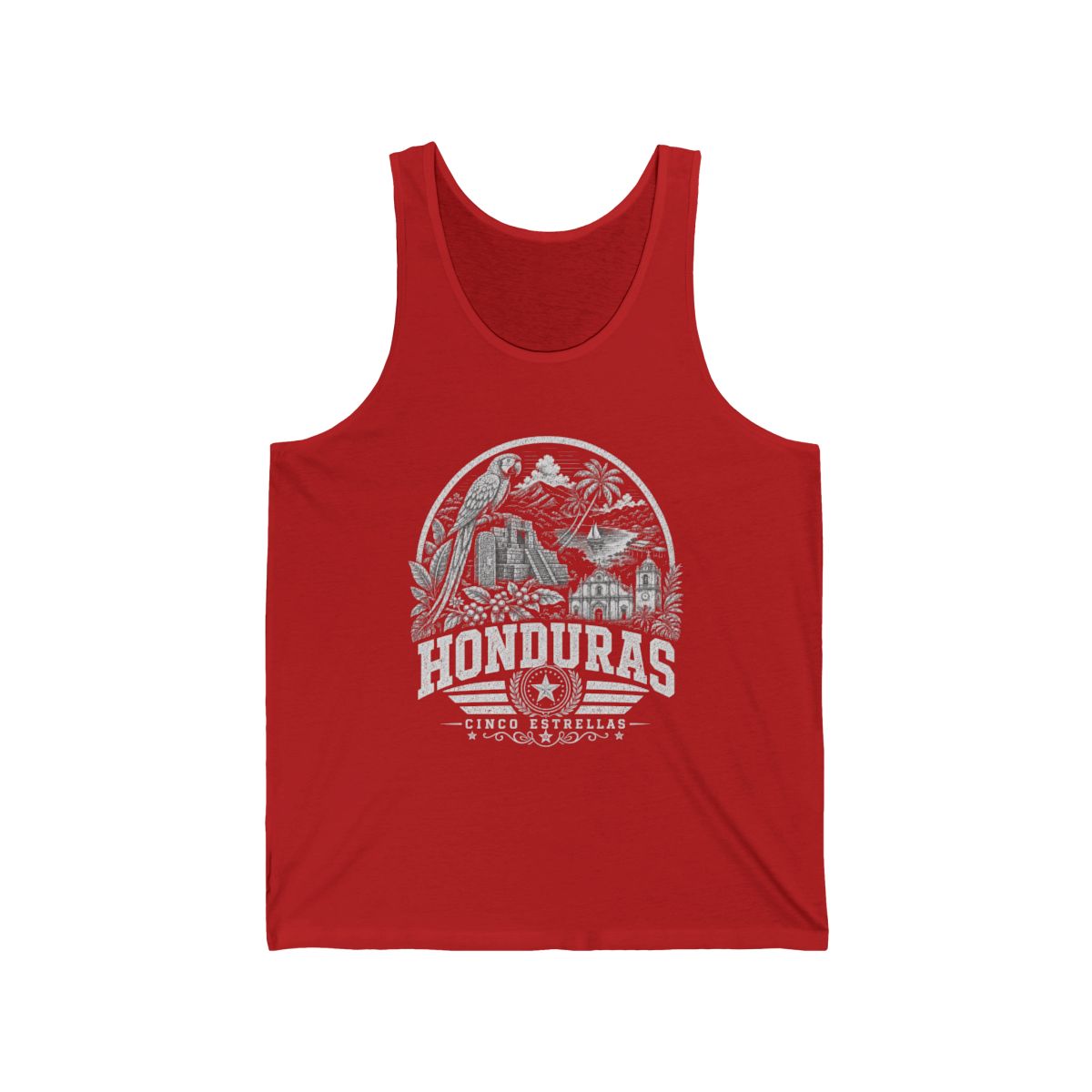 Honduras Men's Tank Top — Red (front)