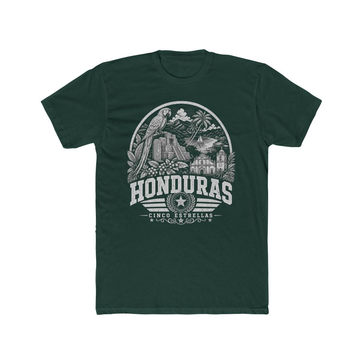 Honduras Men's Tee — Solid Forest Green