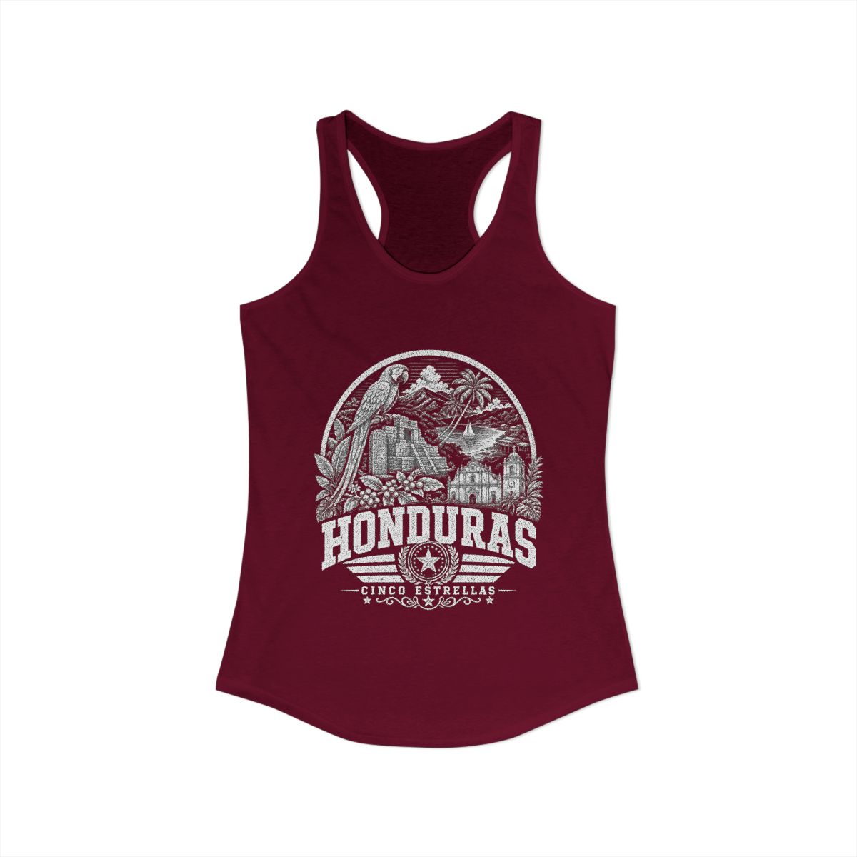 Honduras Women's Tank Top — Solid Cardinal Red (front)