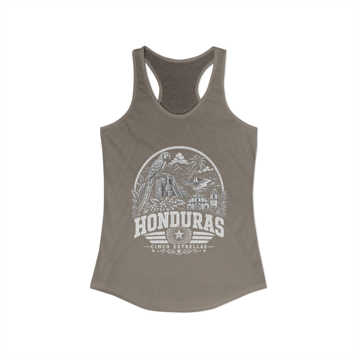 Honduras Women's Tank Top — Solid Warm Gray (front)