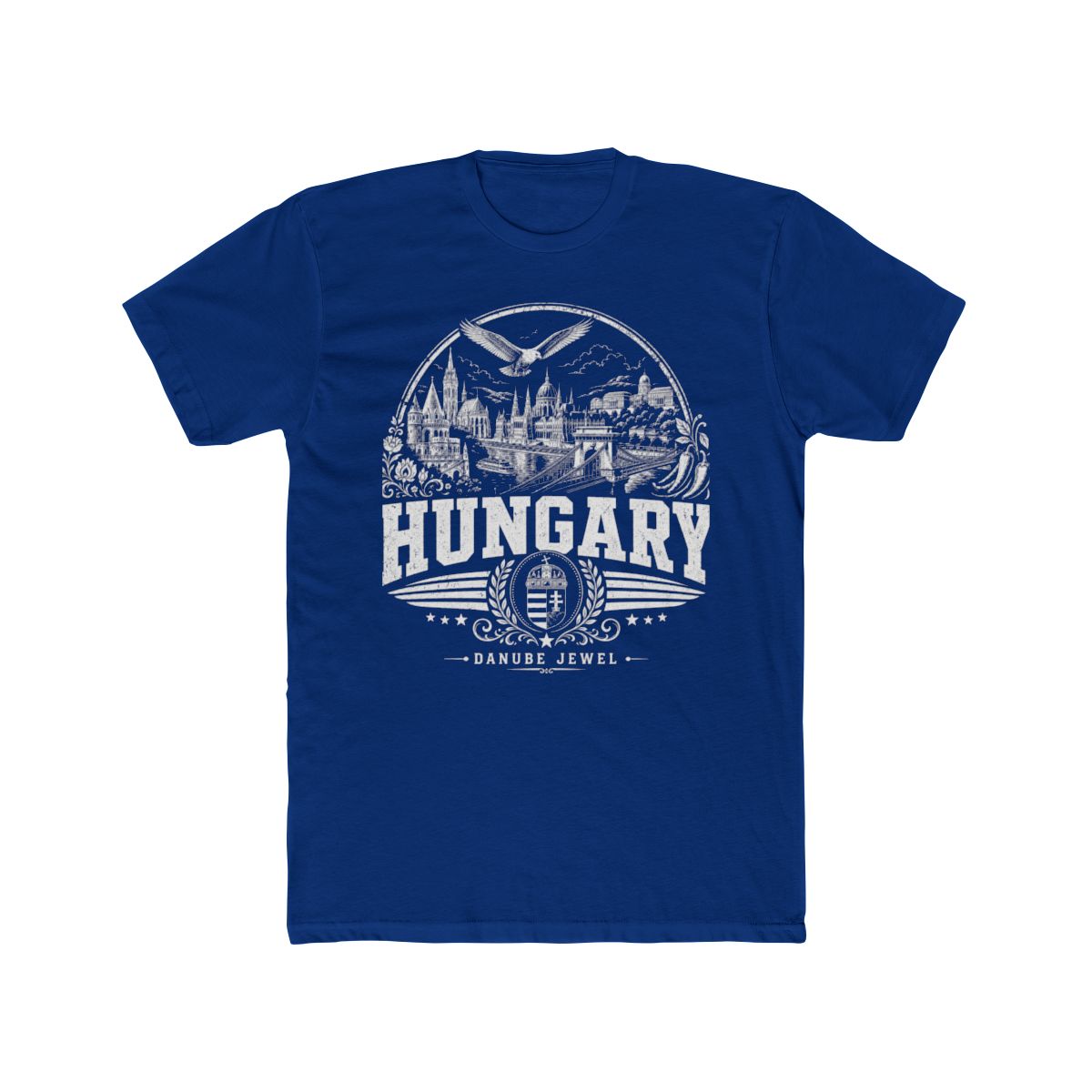 Hungary Men's Tee — Solid Royal