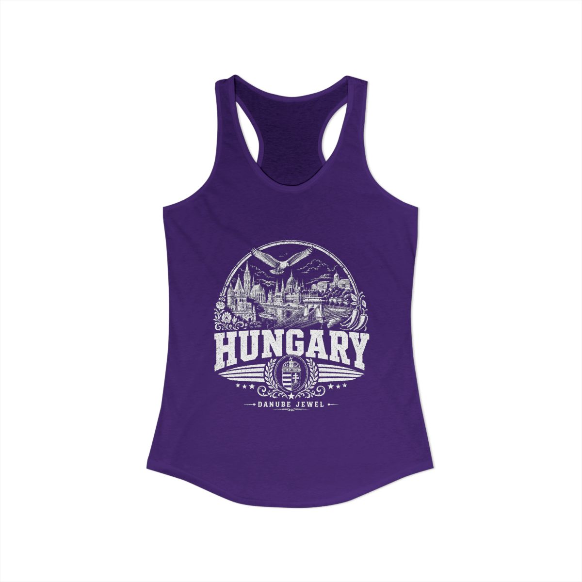 Hungary Women's Tank Top — Solid Purple Rush (front)