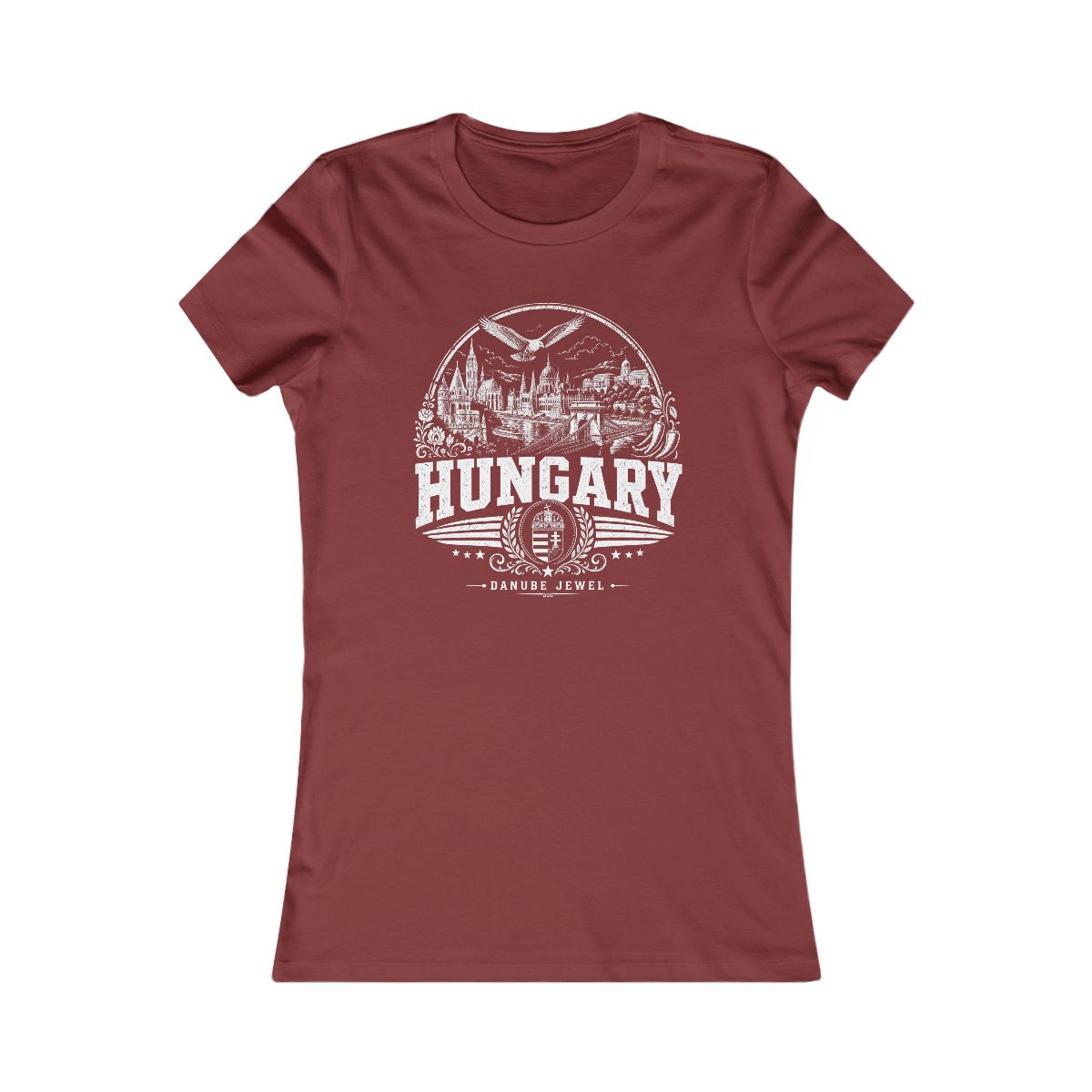 Hungary Women's Tee — Cardinal
