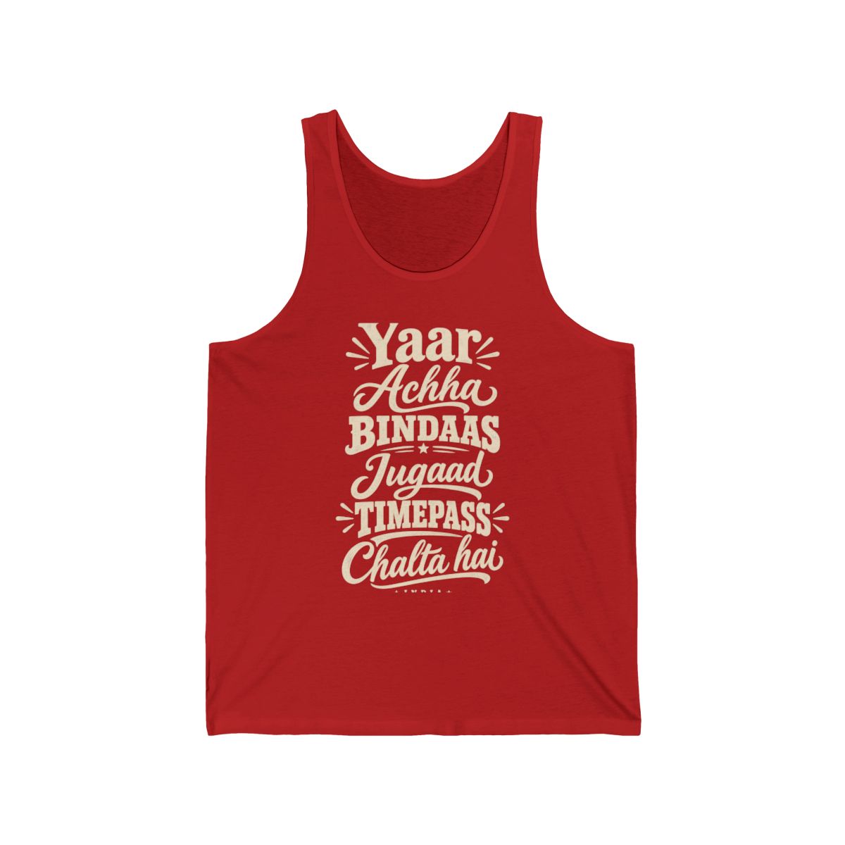India local slang men's tank top — typographic sayings design | Nameshi Destinations (view 11)