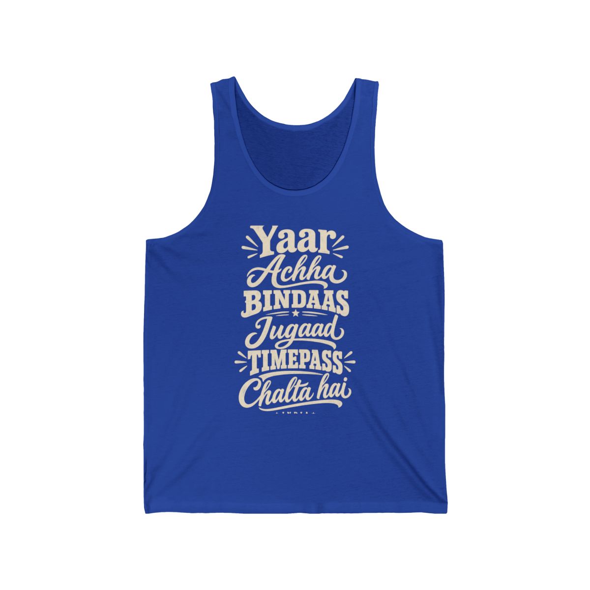 India local slang men's tank top — typographic sayings design | Nameshi Destinations (view 13)
