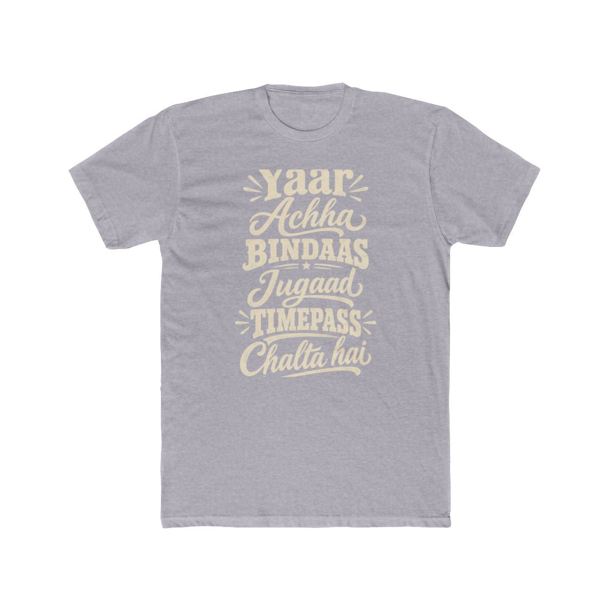 India local slang men's tee — typographic sayings design | Nameshi Destinations (view 3)