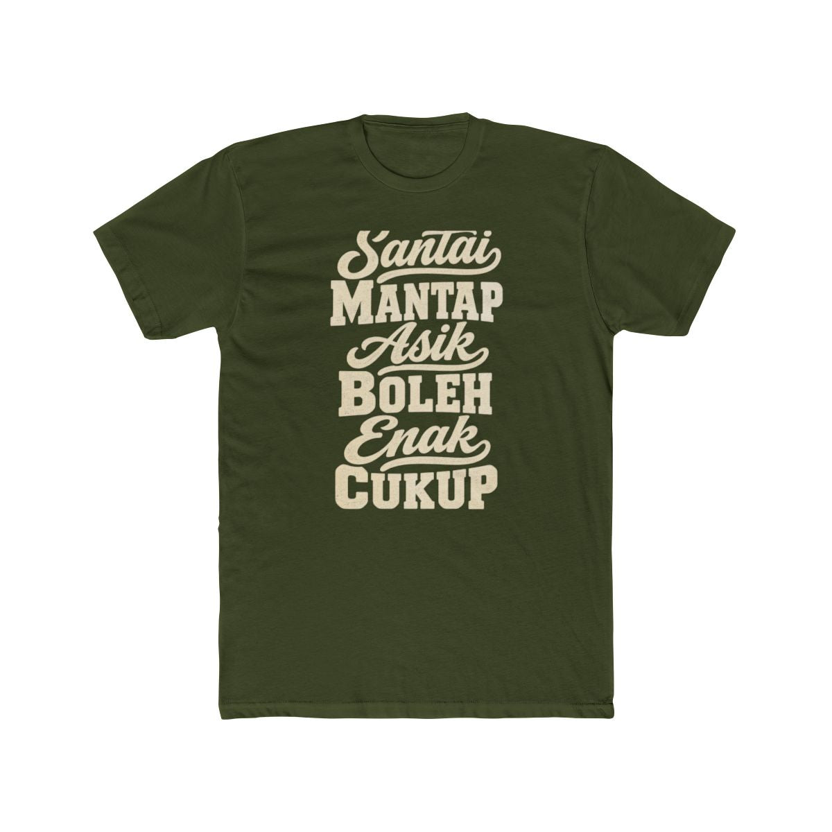 Indonesia local slang men's tee — typographic sayings design | Nameshi Destinations (view 4)