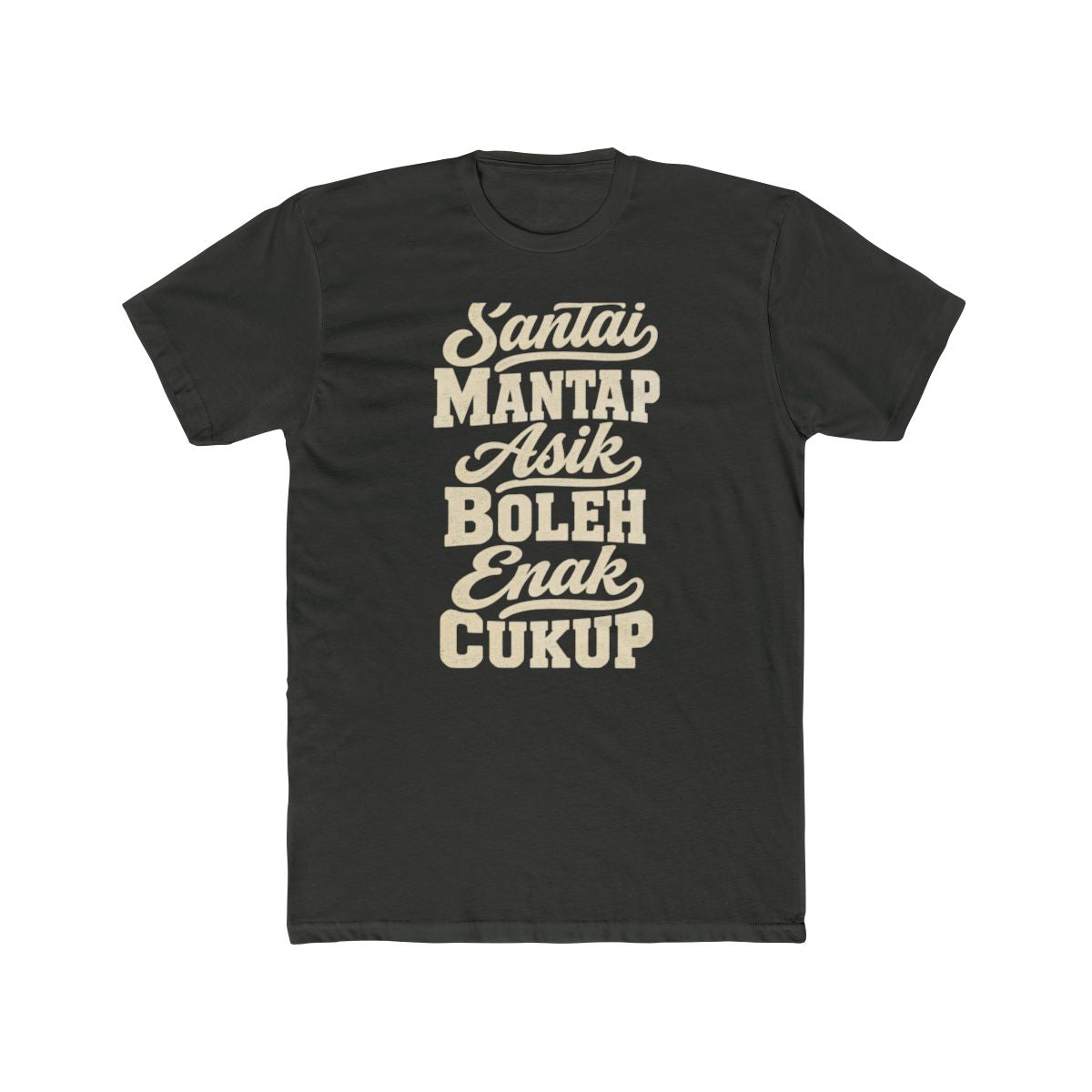 Indonesia local slang men's tee — typographic sayings design | Nameshi Destinations (view 5)