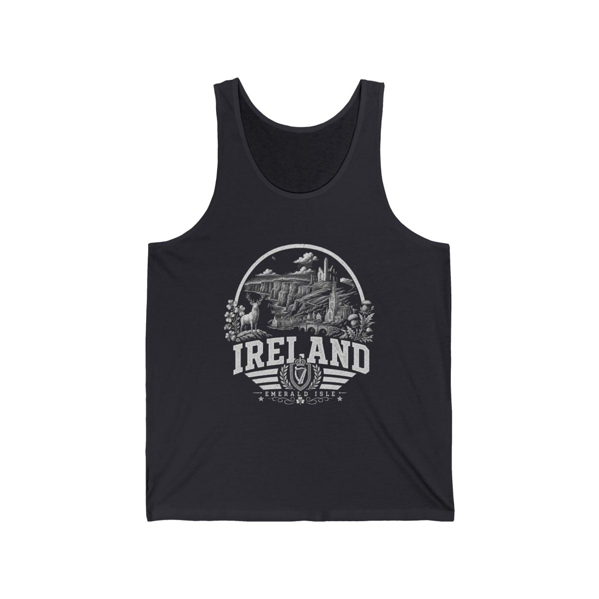 Ireland Men's Tank Top — Dark Grey (front)