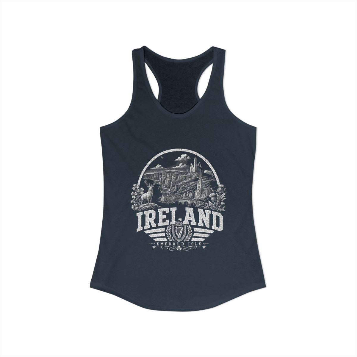 Ireland Women's Tank Top — Solid Indigo (front)