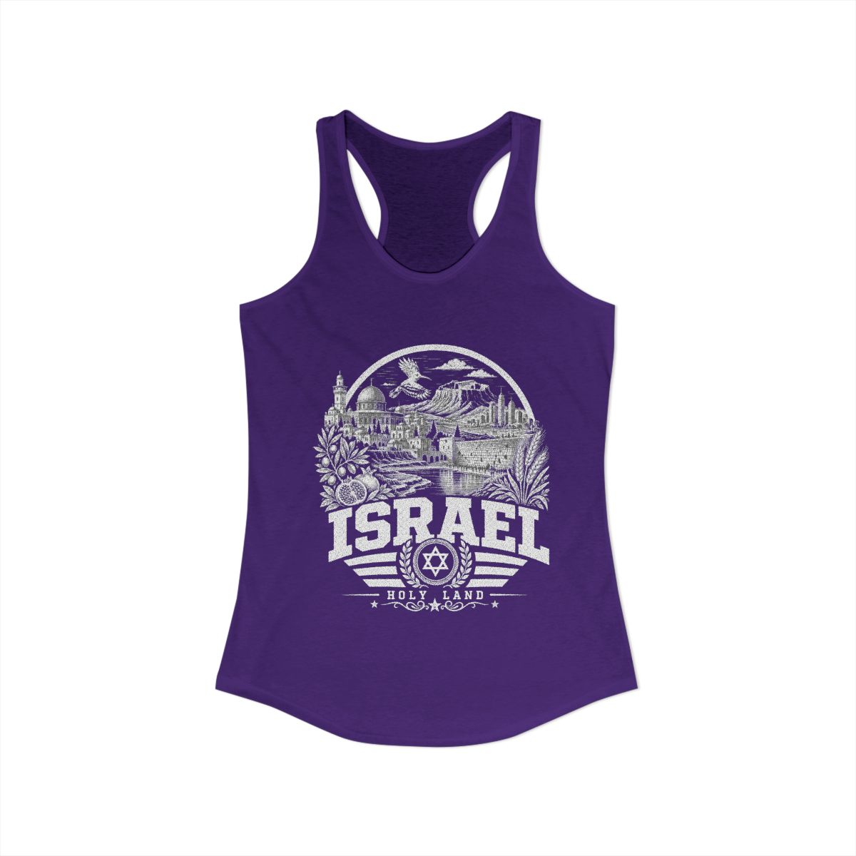 Israel Women's Tank Top — Solid Purple Rush