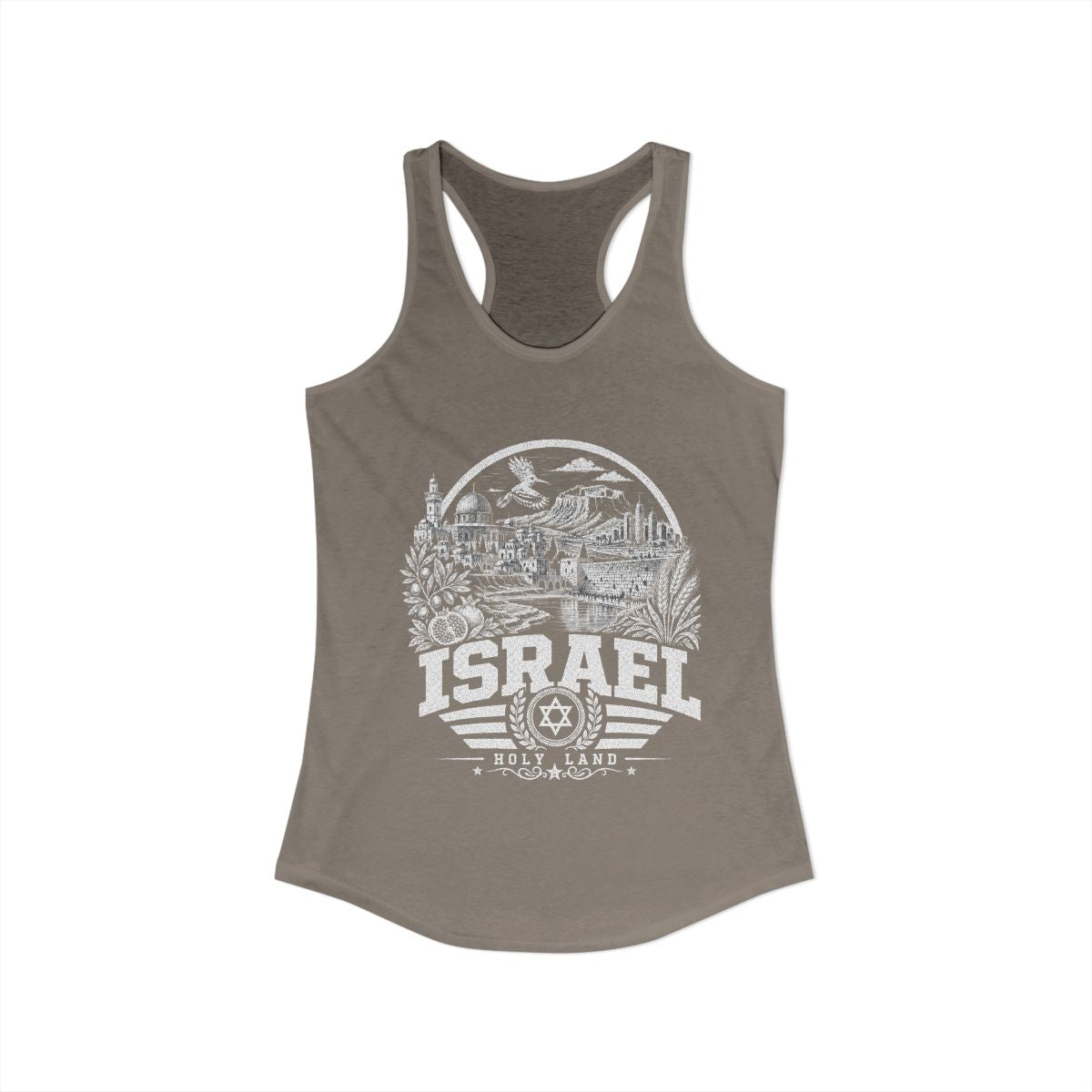 Israel Women's Tank Top — Solid Warm Gray