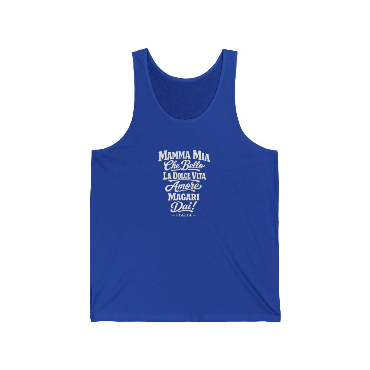 Italy local slang men's tank top — typographic sayings design | Nameshi Destinations (view 13)