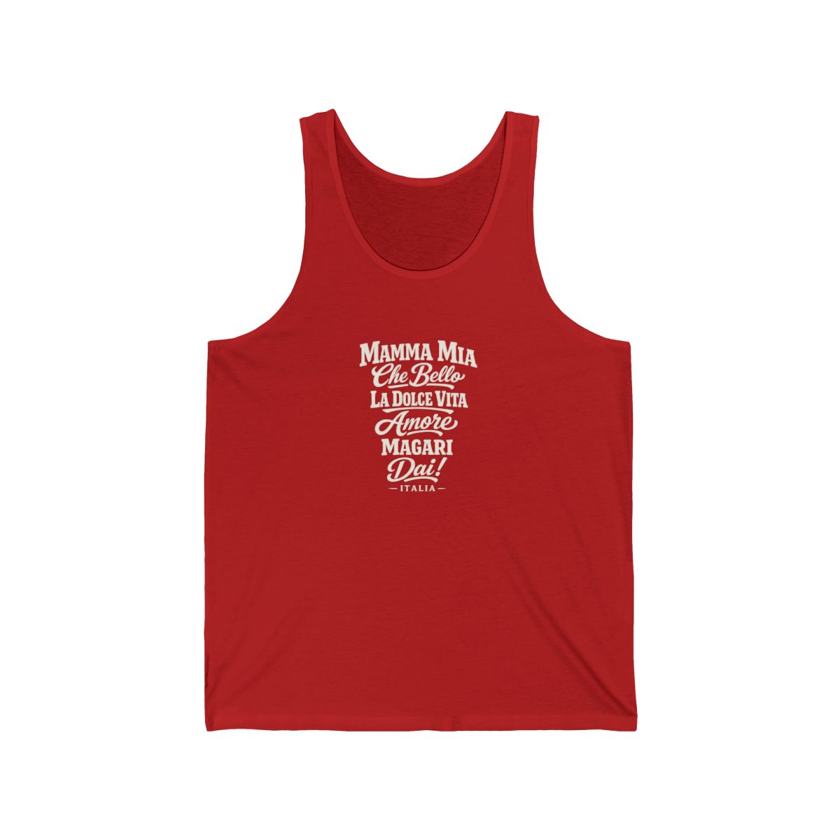 Italy local slang men's tank top — typographic sayings design | Nameshi Destinations (view 11)