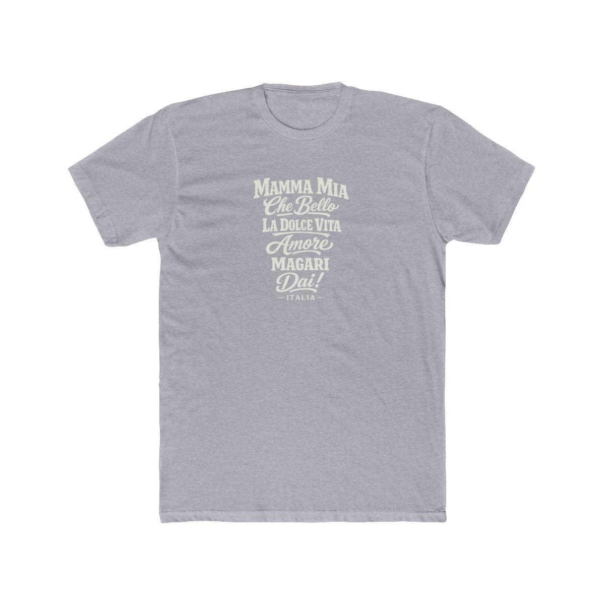 Italy local slang men's tee — typographic sayings design | Nameshi Destinations (view 3)