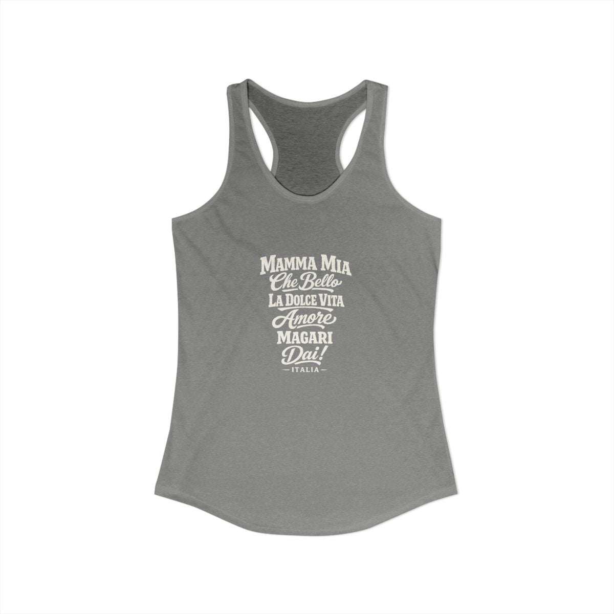 Italy local slang women's tank top — typographic sayings design | Nameshi Destinations (view 25)