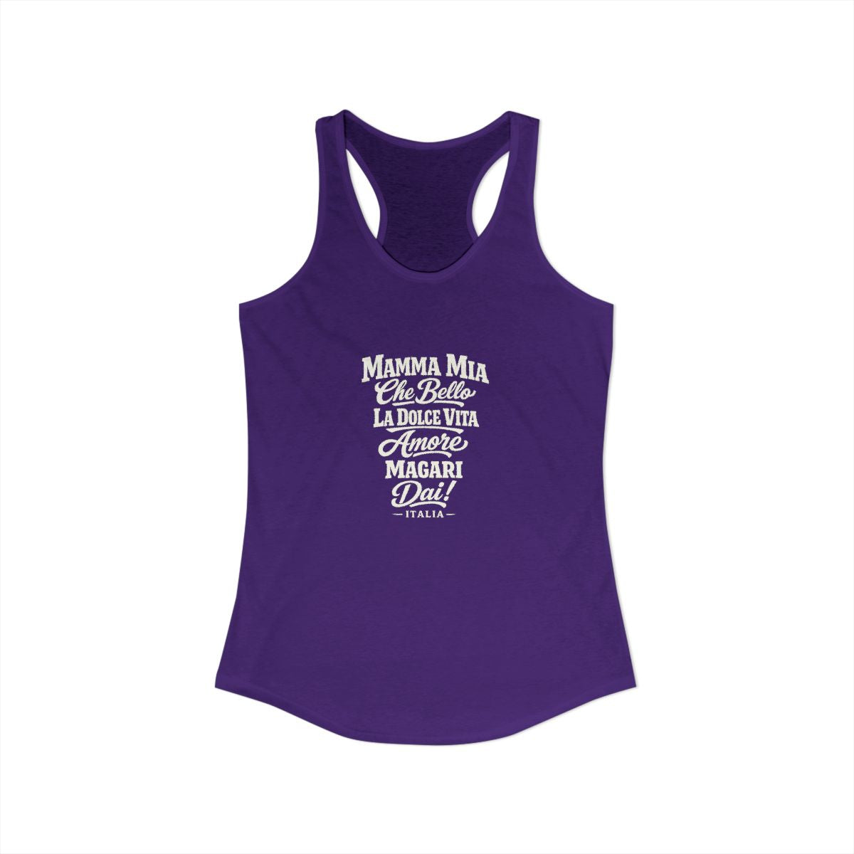 Italy local slang women's tank top — typographic sayings design | Nameshi Destinations (view 15)