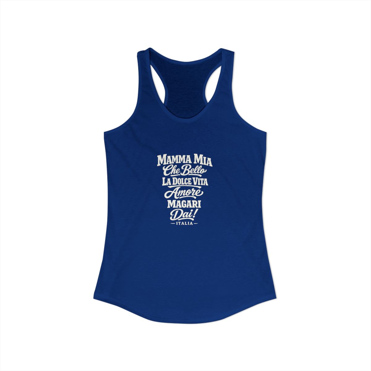 Italy local slang women's tank top — typographic sayings design | Nameshi Destinations (view 19)