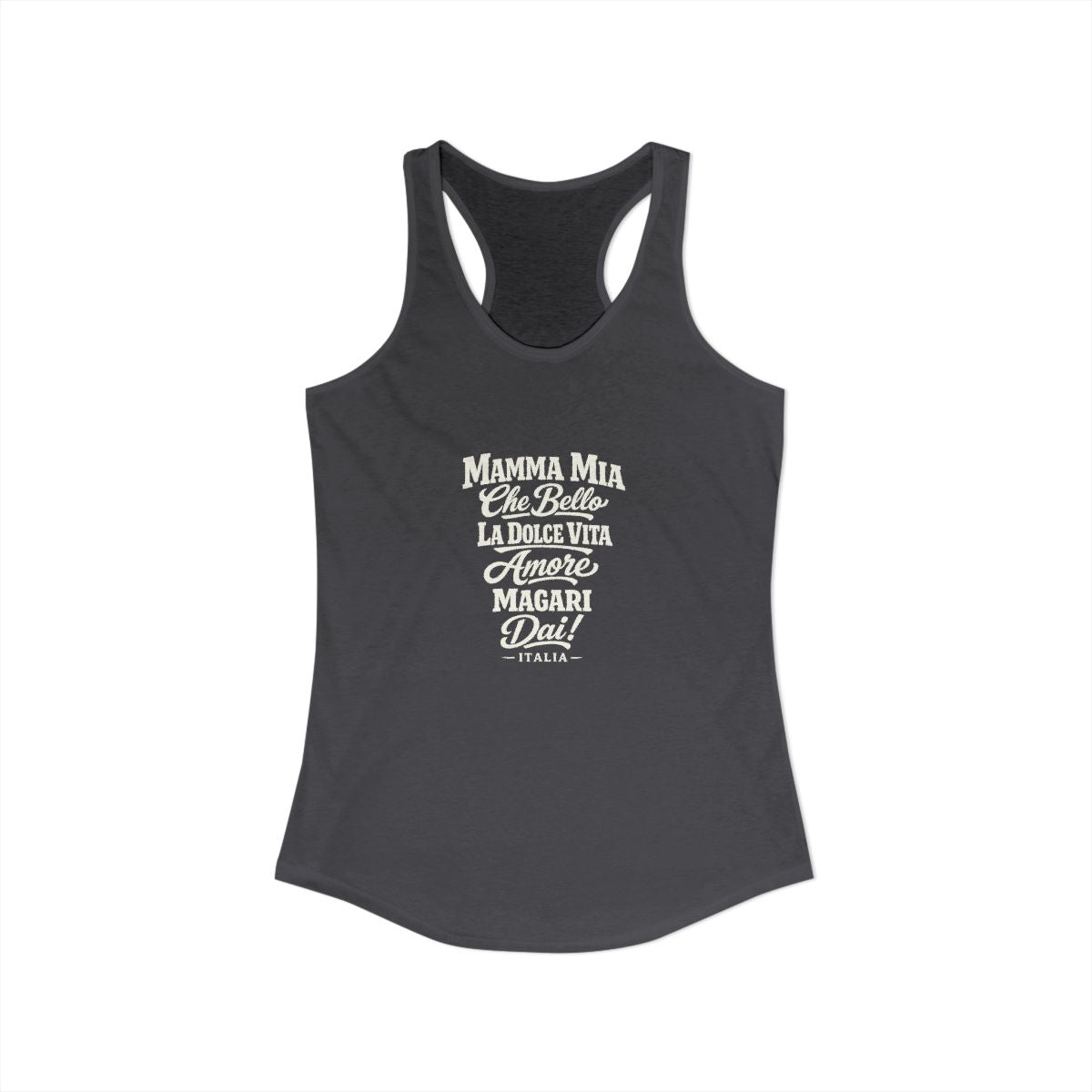 Italy local slang women's tank top — typographic sayings design | Nameshi Destinations (view 29)