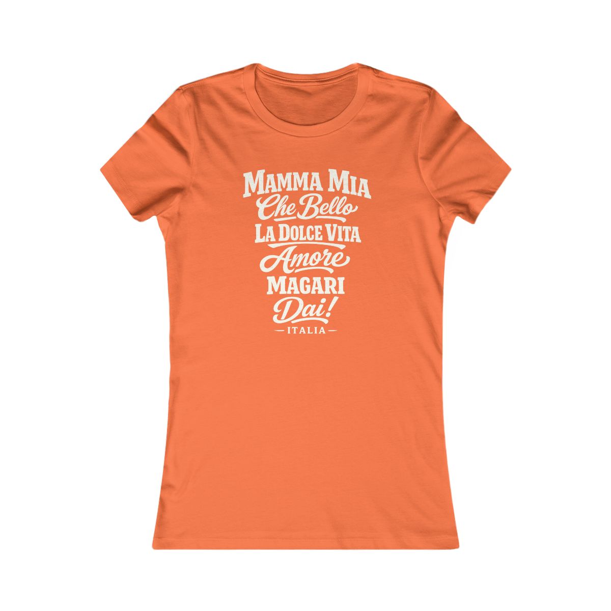 Italy local slang women's tee — typographic sayings design | Nameshi Destinations (view 11)