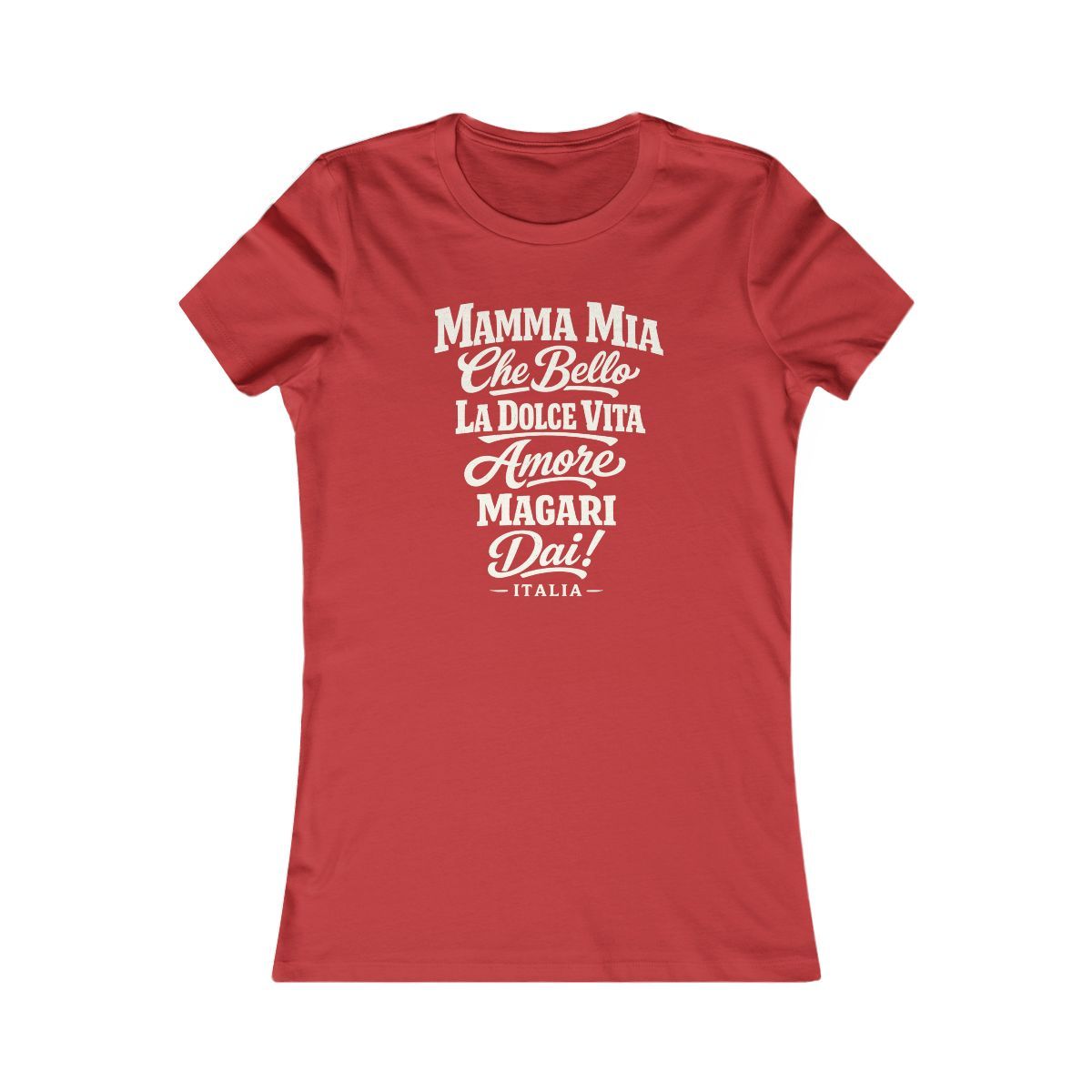 Italy local slang women's tee — typographic sayings design | Nameshi Destinations (view 9)