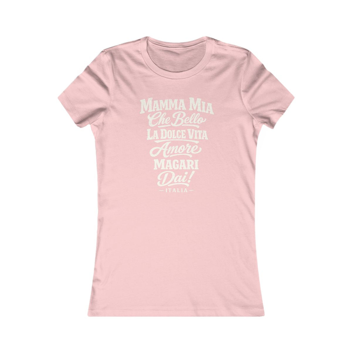Italy local slang women's tee — typographic sayings design | Nameshi Destinations (view 7)