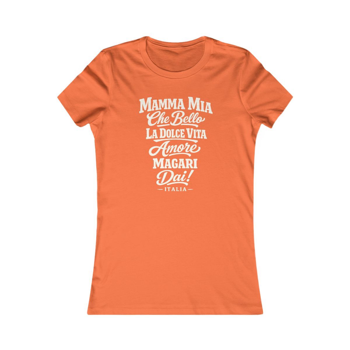 Italy local slang women's tee — typographic sayings design | Nameshi Destinations (view 11)
