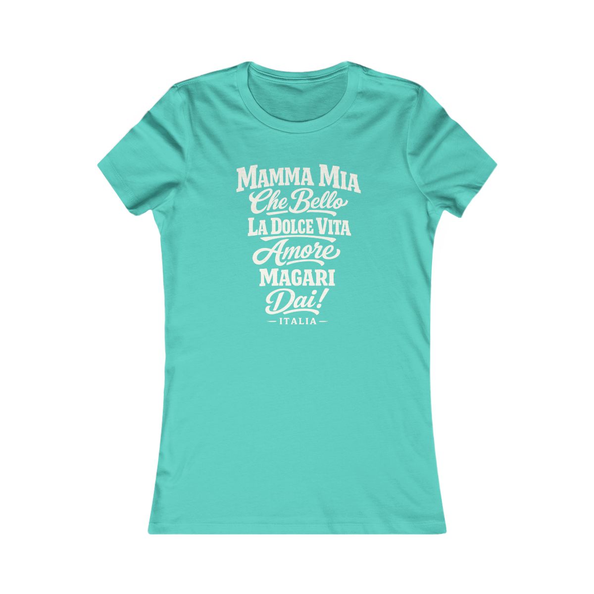 Italy local slang women's tee — typographic sayings design | Nameshi Destinations (view 13)